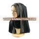 2017 wholesale plain stretch jersey Muslim hijab scarf with golden stone and lulu