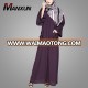 Long Sleeve Arabic Dubai Abaya Purple Elegant Hot Sell Muslim Clothes In Turkey Simple Style Design Kimono Abaya