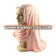 2017 wholesale plain stretch jersey Muslim hijab scarf with golden stone flower pattern